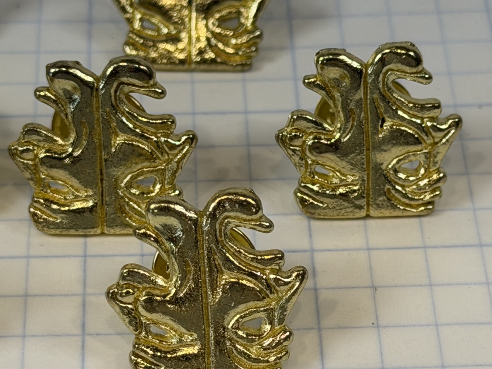 Drama Masks Theater Chenille Award Pin Letterman Jacket Gold NOS