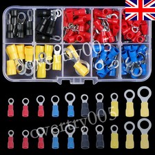 102x Insulated Electrical Crimp Ring Spade Assorted Connector Wire Terminals Kit