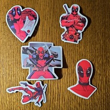 Deadpool Funny Superhero 5-piece sticker decal pack new multicolored laugh