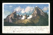 AK Berg mit Gesicht / Berggesichter, Familie Watzmann in Stein verwandelt 1902 