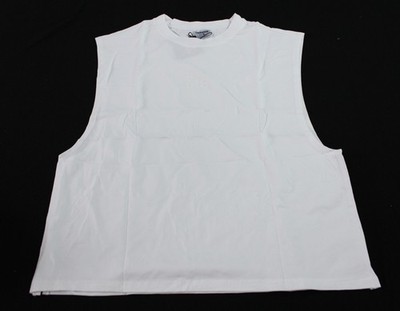 TEAMM8 Men's Strike Eco-Friendly Box Muscle Crop Tank EH6 White Small NWT