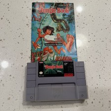 The Jungle Book Super Nintendo, 1991 Game & Manual Disney Vintage Gaming EUC