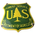 Vintage Forest Service Sign - Agricultural National Park Porcelain Gasoline Sign