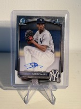 Sabier Marte Yankees First Bowman Base Autograph Card