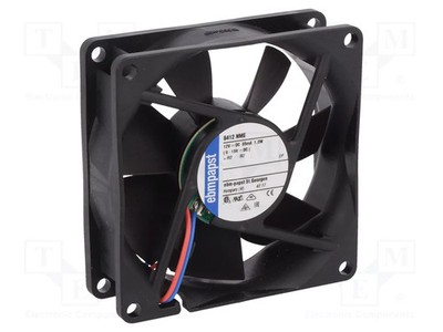 kugelförmig 58m3/h 12VDC 27dBA Lüfter: DC axial 80x80x25mm