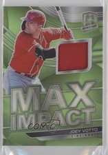 2021 Panini Spectra Max Impact Materials Neon Green Prizm 6/25 Joey Votto 1k5