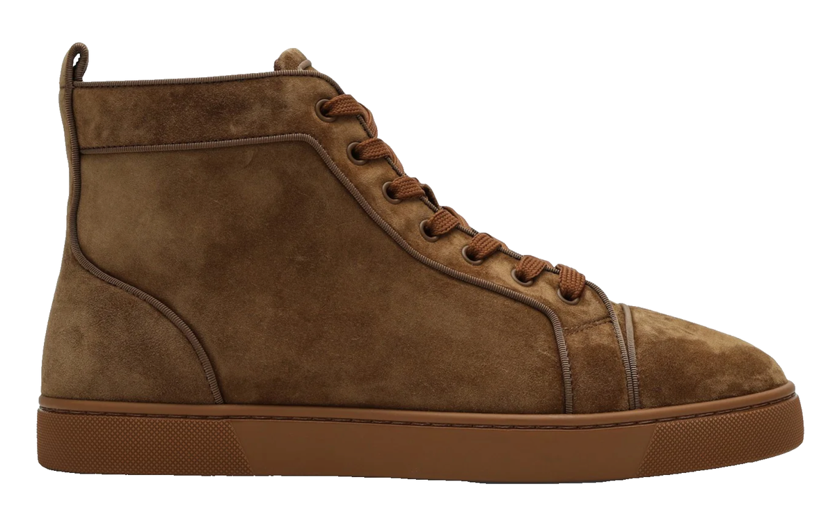 Christian Louboutin Mens Louis Orlato Flat Rhea Brown High Top