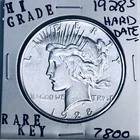 1928 S PEACE SILVER DOLLAR HI GRADE GENUINE U.S. MINT RARE KEY COIN 7800