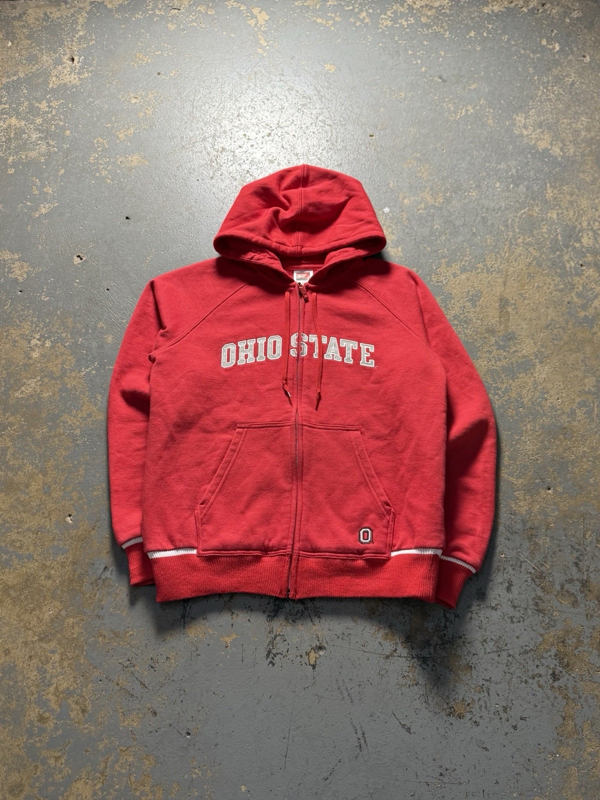 Vintage Nike Ohio State Buckeyes Women’s Y2K Zip Up Hooded Jacket-Size Medium