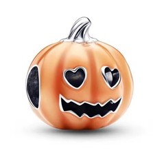 Sterling Silver 925 Halloween Pumpkin Europea...