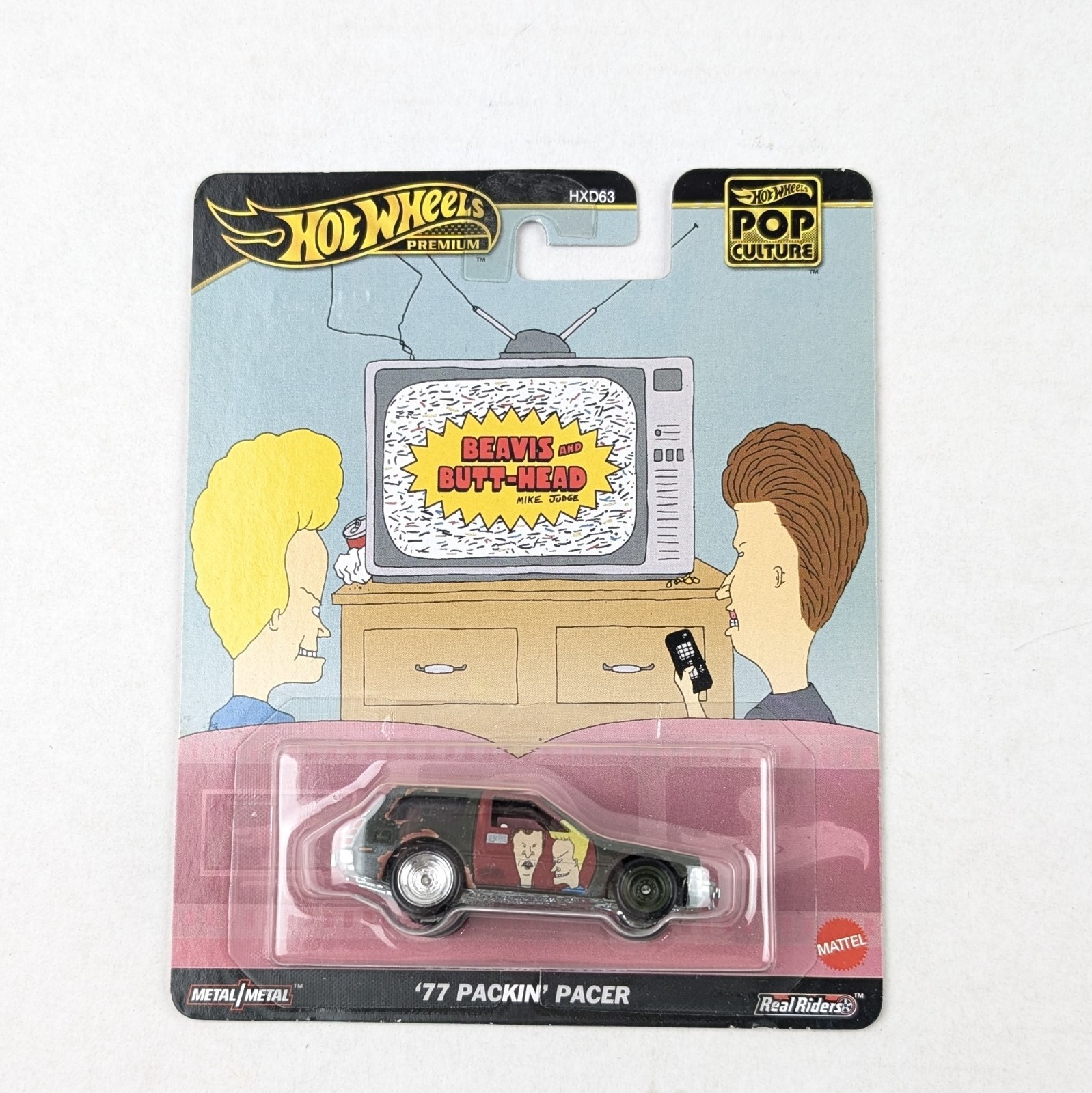 Hot Wheels Premium Pop Culture Beavis and Butt-Head 1:64 ‘77 Packin’ Pacer Car