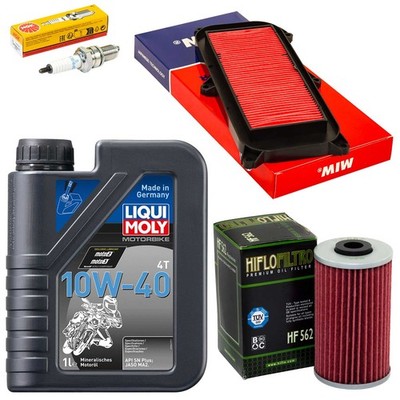 Set 1L Öl Wartung Ölfilter Luftfilter Zündkerze für Kymco Yager 200 GT 2008-2014