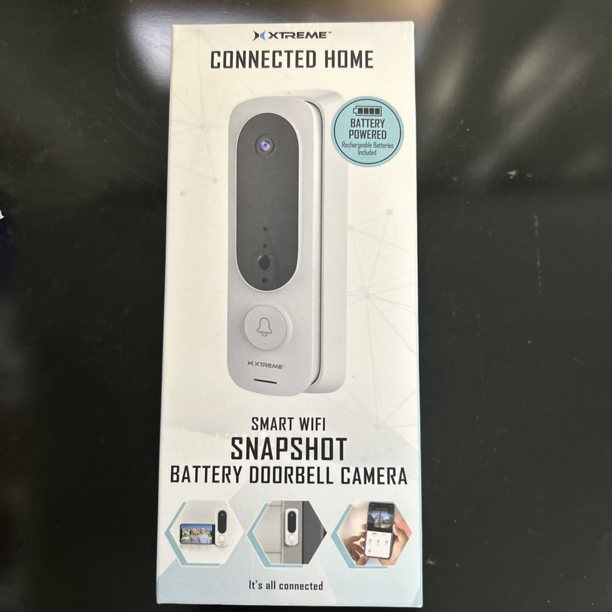 Snapshot Xtreme Connected Home Doorbell Xtreme Connected Home Smart WIFI  Snapshot Battery Doorbell Camera