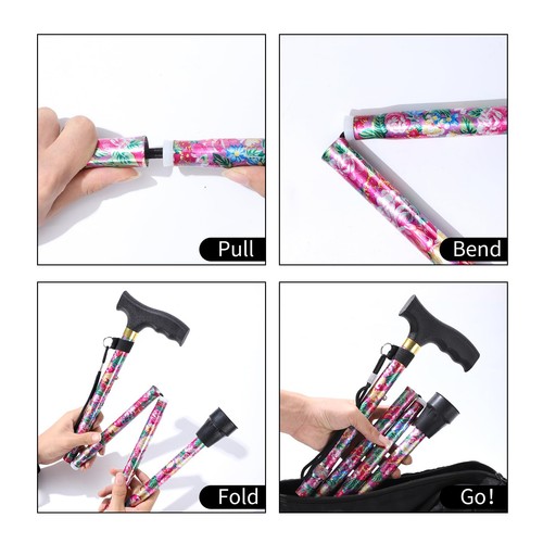 Cane for Women Stability, Sleek, Lightweight Walking Women, Pink  - Picture 3 of 7