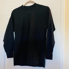 Vintage 1984 Sub 4 Running Shirt NWT USA Made Black Long Sleeve Medium