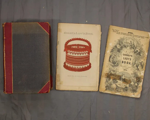 1863 Godey's Lady's Book Bound Volume Civil War Fashion Plates Music