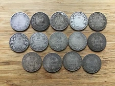 Half Dollar Canada Silver Lot Collection .925 silver 1874-1918 Lot of 14 coins