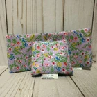 Vintage Barbie Dream House Chair Cushion & Pillow Set Purple Blue Flowers 1985