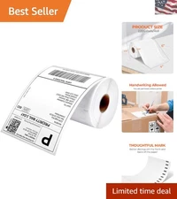 Waterproof 4x6 Direct Thermal Printer Labels - 220 Pack for E-commerce Use
