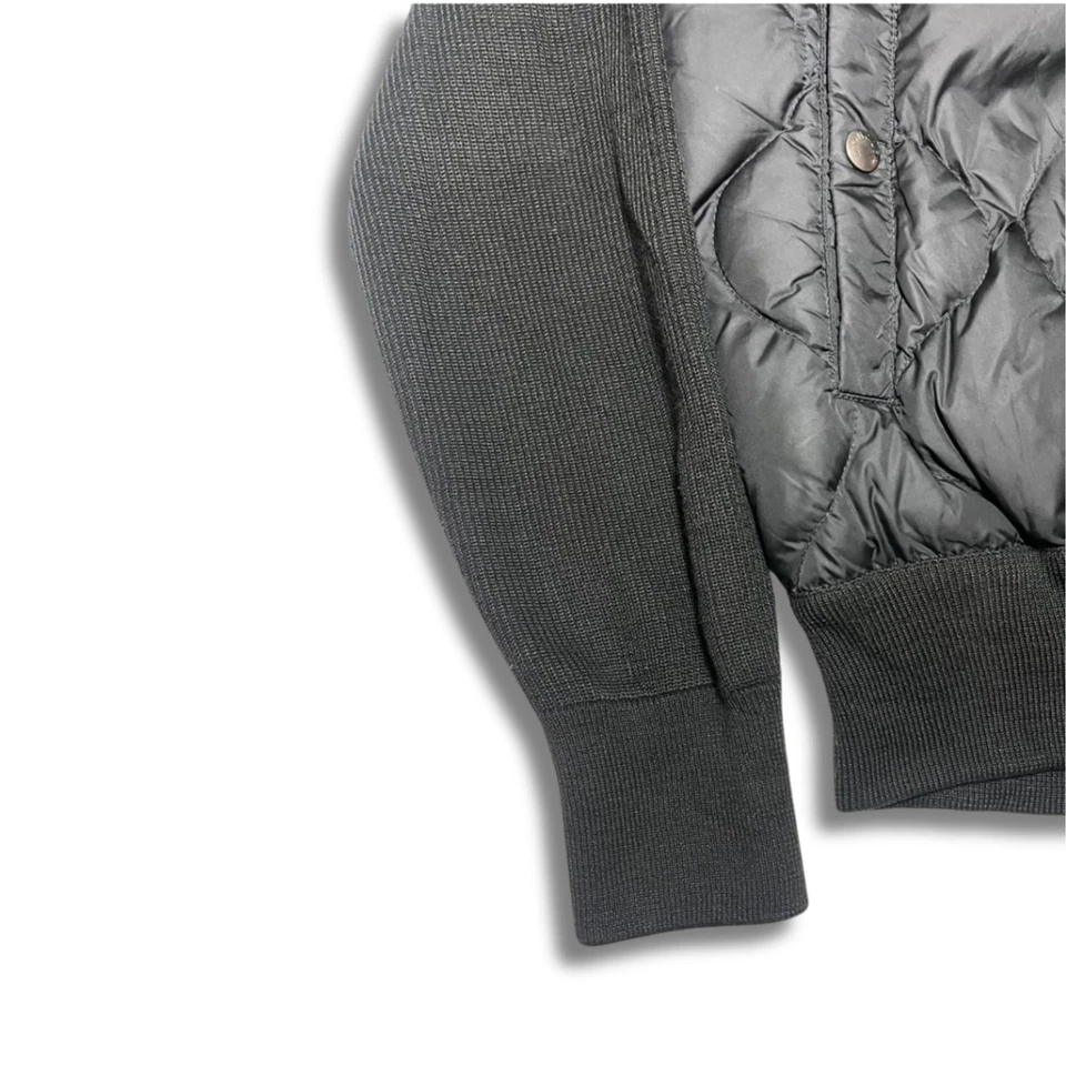 Moncler Tricot Down Cardigan Jacket  Men’s M, quilted nylon & wool, Black Badge - Image 3 of 4