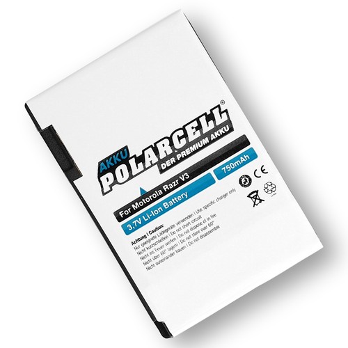 Bateria PolarCell do Motorola Razr V3 V3i PEBL U6 Motorazr Bateria Accu - Zdjęcie 2 z 6