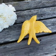 Ceramic Glazed Swallow Yellow Wall Hanging