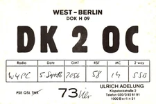 West Berlin Germany DK2OC QSL Radio Postcard