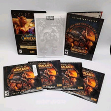 World Of WarCraft Warlords Of Draenor 2014 PC Expansion Set 4 Discs Notepad Pass