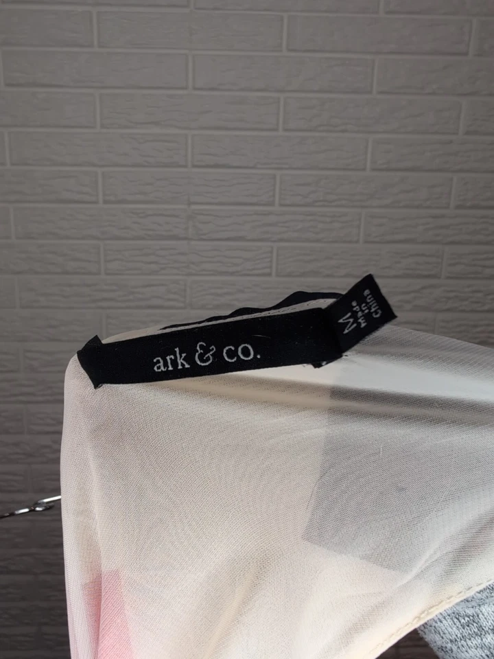 Maxi Vestido Largo Fluido Halter Rayas Ark & Co. Talla Mediana Verano Playa Boda Foto 3 de 3