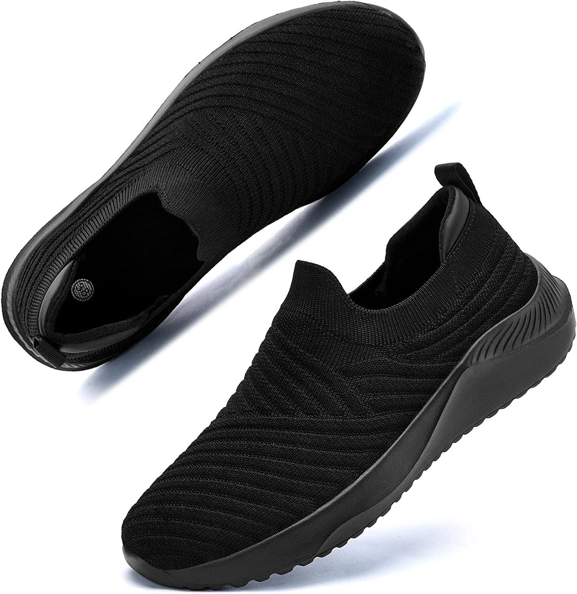 PPQ Womens Walking Shoes Casual Sneakers No Laces Knitted Mesh Lightweight