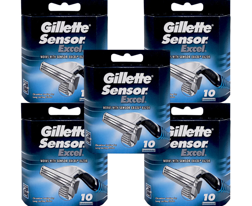 Gillette Sensor Excel Hojas de Afeitar Hombre - Opcional Pack 10-50 Nuevas y EMBALAJE ORIGINAL