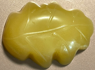 Handmade Honey Almond Glycerin Soap Bar - Leaf shape 2.37 oz.