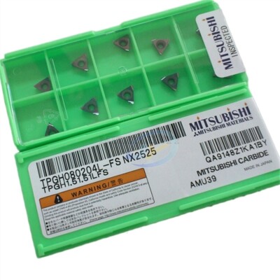 10Pcs/Box Carbide Insert TPGH080204L-FS NX2525 Mitsubishi TPGH1.51.51LFS gh