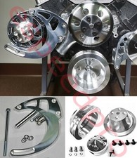 V Belt Alternator Bracket Pulleys For Sbc Chevy 305 327 350 Long Water Pump