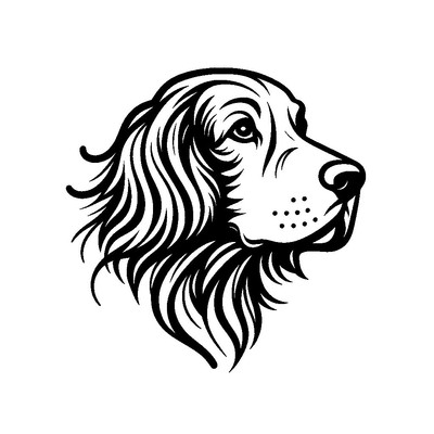 Irish Red and White Setter  Aufkleber Sticker personalisierbar mit Namen