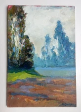 Original impressionist oil paintings landscape 34cm * 23cm #068
