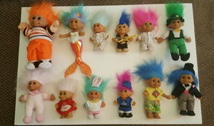 Vintage-huge-lot-78-Original-RUSS-TROLL-DOLLS-80-039-S-90-039-S-Collectables