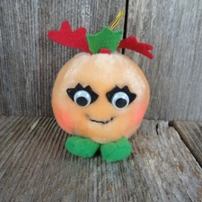 Vintage Peach Ornament Plush Christmas Yumkins Del Monte Fruit and Vegetables 19
