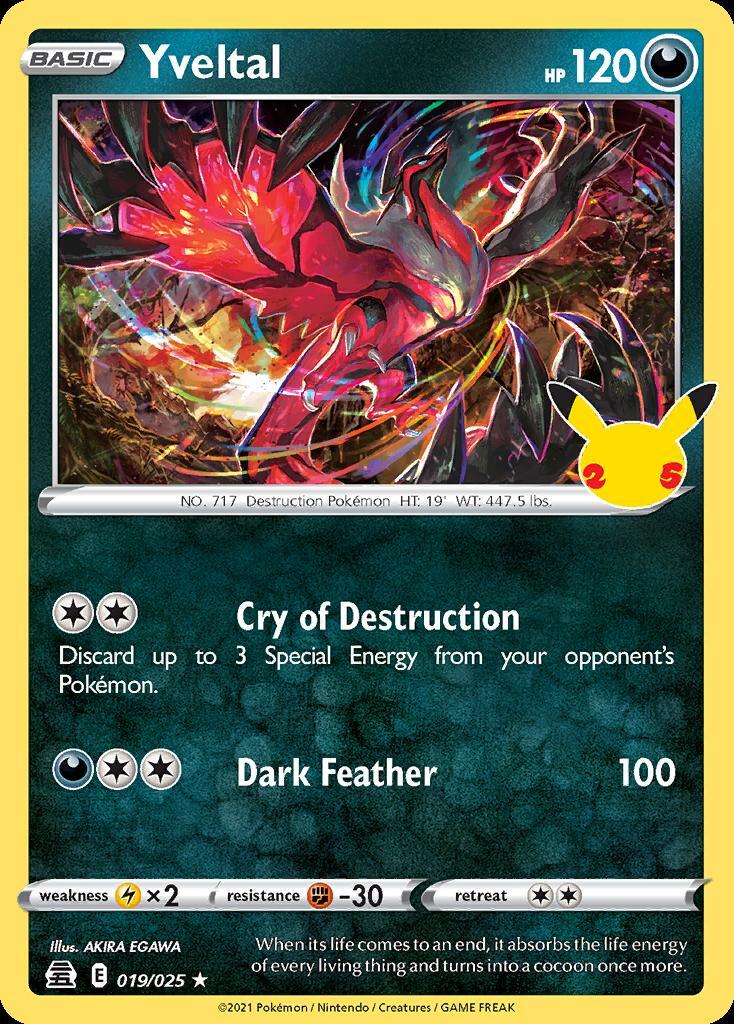 Pokemon Yveltal (19/27) Celebrations LP HOLO