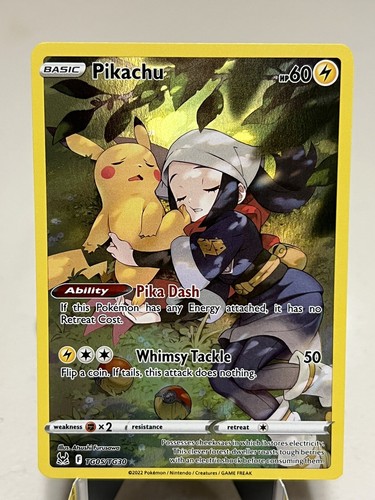 Pokemon Lost Origin PIKACHU TG05 TG30 Pokemon Trainer Gallery Card IN 