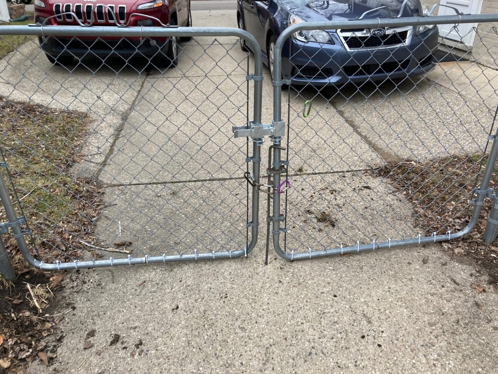 Double Gate Latch For Ranch Fences BiJun Chain Link Double Gate Latch -  Heavy Duty Lock For 1-3/8