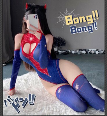 Sexy Spider-Man Women Cosplay Costume Show Jumpsuit Spiderman Party  Bodysuit Set