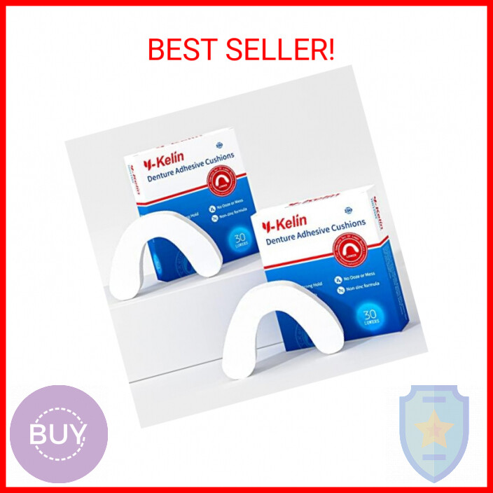YKelin Lower Denture Adhesive Cushions, AdhesiveFree Denture Pads for