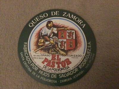 Etikett Käse Neu Spanien Queso de Zamora El Pastor de la Polvorosa