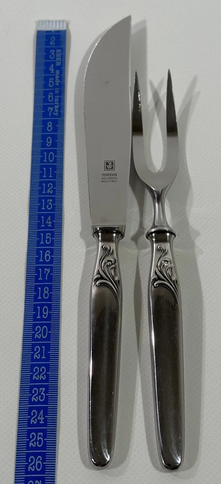 Wirths Solingen Retro Tranchierbesteck Rostfrei Messer Gabel Besteck T89 - Bild 2 von 4