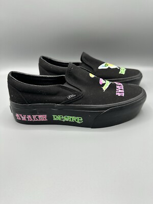 Vans Classic Slip-On Morph  Glow In The Dark Gothic Punk Women's 8/ Mens 6.5