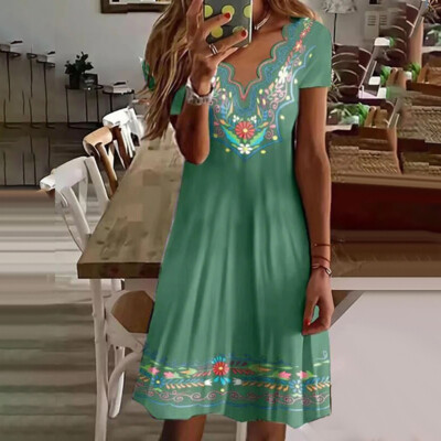 boho t shirt dress