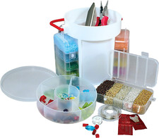 The Beadsmith Bead Caddy Portable Bead Set w/Jewelry Making Supplies. Include...