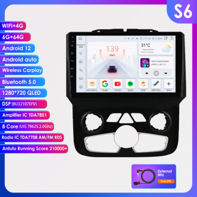 64G Android14 Car Radio GPS Nav Carplay DSP For Dodge RAM 1500 2500 3500 Auto AC
