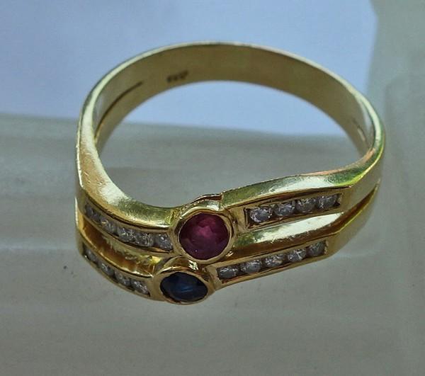 Brilliant ring * ring with ruby sapphire sapphire… - image 10